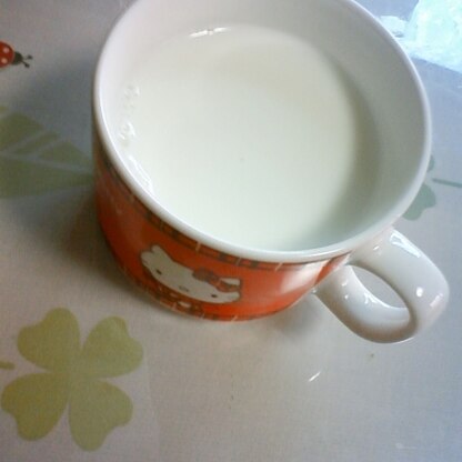 寒い朝に優しい甘さのミルク♪とっても癒されました(*^▽^*)ごちそうさまでした♪